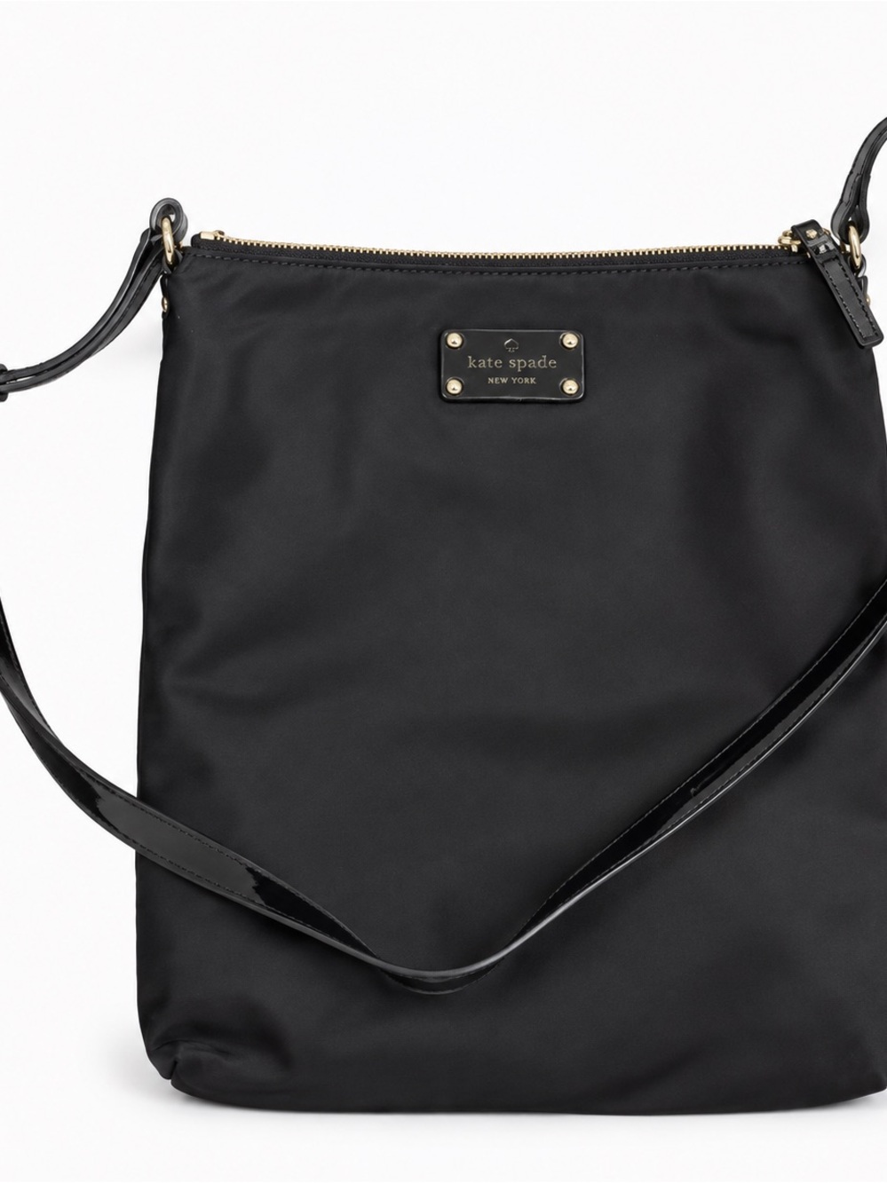 kate spade Black Nylon Crossbody Bag with Gold Hardware